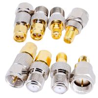 1pcs F Type Female Jack to SMA Male Plug Straight F connector to SMA Connector RF Coaxial Coax adapter Electrical Connectors