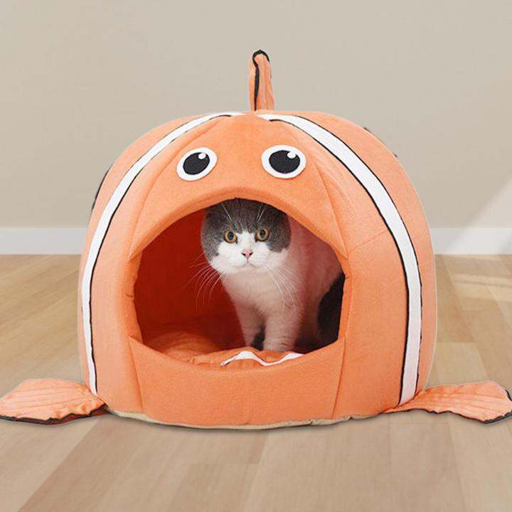 Petery Cat Cave Bed Cute Enclosed Cat Bed Cat Houses for Indoor Cats