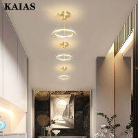 KAIAS ไฟทางเดินสำหรับห้องไฟเพดานสำหรับ22W 25W 28W สีดำอบอุ่นเย็นคอนโทรลเลอร์ LED โคมไฟติดเพดานโมเดิร์นเรียบง่ายนอร์ดิกห้องรับประทานอาหารสำหรับห้องนั่งเล่นไฟ