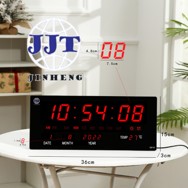 jinheng-นาฬิกาดิจิตอล-led-jh-3615-แขวนติดผนัง-number-clockติดผนังขนาด-36x15x3cm-พร้อมหัวชาทและusb