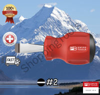 PB Swiss Tools ไขควงปากแบน หัวโต รุ่น PB 8135 ด้ามยาง Stubby ของแท้ 100%