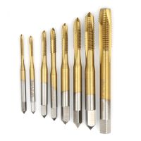 HSS Titanium Machine Right Hand Tap Drill Spiral Point Thread Plug Handle Taps M2/M2.5/M3/M3.5/M4/M5/M6/M8