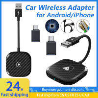 รถ Wireless Carplay Adapter รองรับบลูทูธ5.0 C-Typeusb Port Dongle LED 5GHz Wifi Encryption สำหรับ Android 11