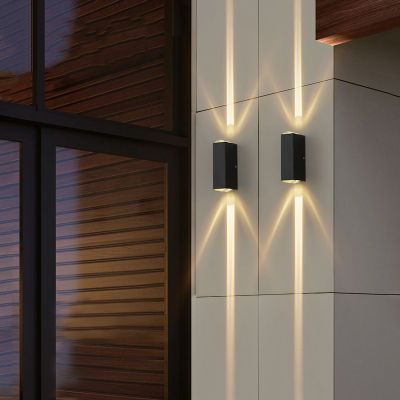 Narrow Wall Lamp Sconce Aluminum Outdoor for Home Living Room Wall Decor Ho External Double Head Beam of Light