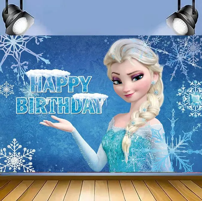 Frozen Themed Photography Background Cloth Girl Birthday Ball Party  Decoration Banner 5x3ft | Lazada PH