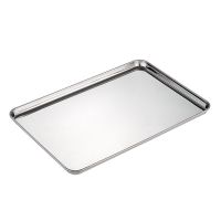 26.5*18CM Kitchen Stainless Steel Storage Tray Flat Bottom Square Plate Home Kitchen Sushi Fruit Plate Hotel Bread Dessert Tray Baking Trays  Pans