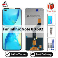 100% ต้นฉบับทดสอบส่วนที่เอาออกได้ดิจิไทเซอร์จอแสดงผล LCD Infinix Note 8 X692คุณภาพสูงหน้าจอสัมผัส + เครื่องมือฟรี