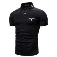 【CC】✱□∋  DINGSHITE  New Fashion Short Sleeve Polo Shirt Men Business