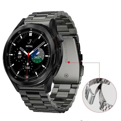 สายโลหะไทเทเนียมสำหรับนาฬิกา Samsung Galaxy 4 40มม. 44มม./Watch4แบบคลาสสิค42มม. 46มม./นาฬิกา3 45มม./นาฬิกา46มม. สายรัดนาฬิกาข้อมือ