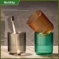 F8C503Y โปร่งใสโปร่งใส แปรงสีฟันถ้วยแก้ว พลาสติกทำจากพลาสติก ป้องกันการตก ที่ใส่แปรงสีฟัน ของใหม่ ทำความสะอาดได้ง่าย ถ้วยล้าง ห้องน้ำในห้องน้ำ