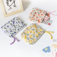 【CW】 Japan Floral Coin Purse Cotton Change Small Wallet Storage