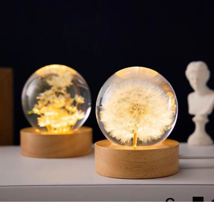 dandelion-herbarium-crystal-ball-night-light-ornament-desktop-decoration-birthday-gift-for-girlfriend-teacher-graduation-season-night-lights