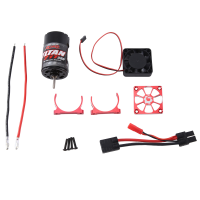 RCXAZ 550 21T Brushed Motor and Cooling Fan Metal RC Accessories for TRAXXAS TRX4 Axial SCX10 1/10 RC Crawler Car