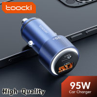 Toocki 95W USB-C Type-C ชาร์จไฟในรถสำหรับ iPhone 14 13 12 Pro Max สำหรับ Huawei Xiaomi Poco X3 Samsung PD ที่ชาร์จแบตเตอรี่โทรศัพท์ชาร์จเร็ว