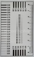 แผ่นใสมาตรฐานสำหรับตรวจสอบชิ้นงาน,Dot Gauge,แผ่นฟิลม์วัดขนาดชิ้นงาน,Point Line Gauge Film, DG102