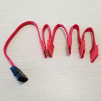 Ide Molex 4pin ไปยัง Sata อะแดปเตอร์15pin 1ถึง5ฮาร์ดไดรฟ์18awg สายพ่วงสีแดงสำหรับ Pc Diy