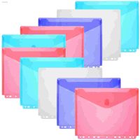 ♕ File Holder Clear Bags Snap Button Folders Storage Office Plastic Envelopes Transparent Document Organizer Holders