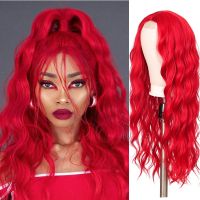 【jw】✓  MANWEI  Wig Synthetic Ombre Wavy Front Resistant Hair Wigs