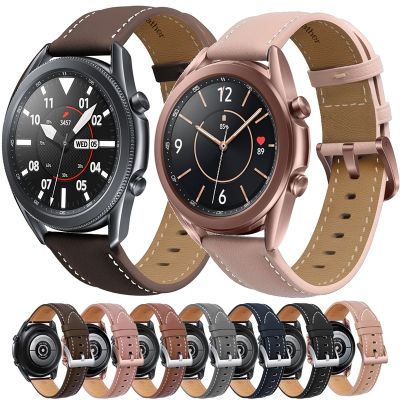 20mm Leather Strap for Samsung Galaxy Watch 3 41 45mm Active 2 Gear S3 22mm Bracelet For Huawei Watch GT2 46mm Replacement Band