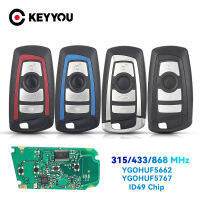 KEYYOU กุญแจรีโมทสำหรับ BMW 1 3 5 7ชุดอัตโนมัติ Keyless Fembdc CAS4 CAS4 34ปุ่ม315433868เมกะเฮิร์ตซ์ YGOHUF5662 YGOHUF5767