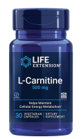 Life Extension L-Carnitine 500 mg / 30 Vegetarian Capsules