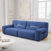 French vintage blue ocean sofa simple high-end villa sitting deep super soft jacquard fabric chaise designer sofa