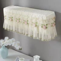 Light Luxury Embroidery Air Conditioning Dustproof Cloth Home Decoration Dust Cover Anti Blow Hanging Type Conditioner