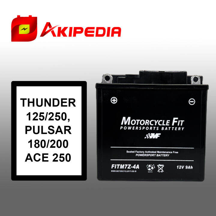Aki Motor suzuki thunder 125 Accu Aki kering MF FITM7Z-4A | Lazada