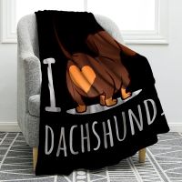 I Love Dachshund Dog Blanket Soft Cozy Warm Print Throw Blanket for Boys Girls Sofa Bed Office 50"x60"