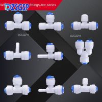 DZSGSP 1/4" 3/8" OD Reverse Osmosis System Hose Tube Plastic Pipe Joint Quick Connector RO Water Connector Fittings Pipe Fittings Accessories