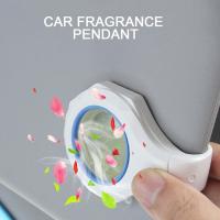 【DT】  hot1 Set 7ml Car Air Freshener Natural Aromatherapy Pendant Odor Eliminator Sun Visor Type Long Lasting Air Freshener for Car