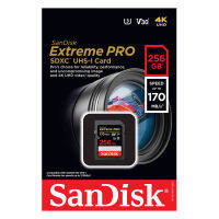 (พร้อมส่ง) Sandisk SD 256GB Class10 Extreme Pro ความเร็ว 170MB/s ประกันศูนย์ไทย ตลอดอายุการใช้งาน รุ่น SDSDXXY_256G_GN4IN by MP2002