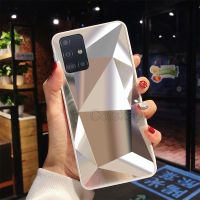 เคส TPU นิ่มกระจกเพชร3D สำหรับ Samsung Galaxy A72 A52 5G A52s A12 M12 A21S A31 A41 A51 A71 M21 M31 S20 FE A22 A32