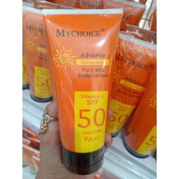 🇹🇭 MY CHOICE ADVANCE SUNSCREEN FACE AND BODY LOTION WITH VITAMIN E SPF