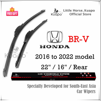 Kuapo ใบปัดน้ำฝน ฮอนด้า บีอาร์วี Honda BRV BR-V 2016 ถึง 2022 ปี ที่ปัดน้ำฝน กระจก ด้านหน้า/ด้านหลั รถยนต์ ฮอนด้าBRV