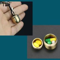 【LZ】 1PC Mini Waterproof Medicine Pill Case Brass Outdoor Moisture-proof Portable Waterproof Warehouse First Aid Pill Box Sealed Jar