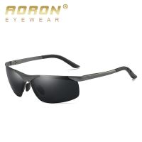 แว่นกันแดดโพลาไรซ์กรอบโลหะผสมอลูมิเนียมของผู้ชายของ AORON แว่นตา UV400แบรนด์ดั้งเดิมของผู้หญิงแว่นตาชายแว่นตากรอบโลหะ Oculos