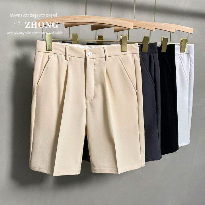 Summer Men's Golf Shorts Loose American Style Trendy Straight Thin Mid