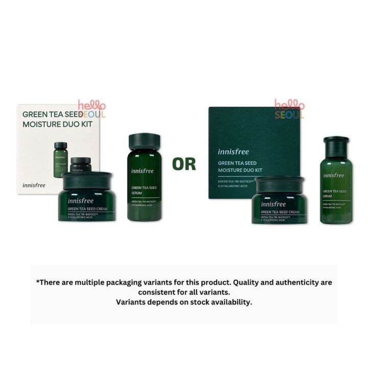 Innisfree Green Tea Seed Moisture Duo Serum 30mL + Cream 20mL Lazada PH