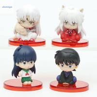 JUNNYA ตุ๊กตาโมเดลคริสต์มาสของเล่นเด็ก4.5ซม. ของขวัญของเล่นสำหรับสะสม Inuyasha Sesshoumaru ท่านั่งตุ๊กตาขยับแขนขาได้