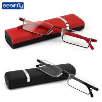 Seemfly Half Frame TR90 Metal Reading Glasses Women amp;Men Resin HD Foldable Presbyopic Glasses With 1.0 1.5 2.0 2.5 3.0 3.5 4.0