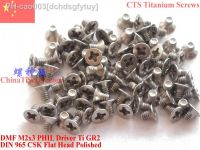 DIN 965 M2 Titanium screws M2x3 M2x4 M2x5 M2x6 M2x8 M2x10 Flat Head PHIL Driver Ti GR2 Polished QCTI Screw