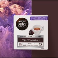 NEW กาแฟแคปซูล Nescafe Dolce Gusto-- Espresso Napoli --Capsules 16pcs  Intensity 13 ใช้กาแฟที่ขึ้นชื่อจากทางตอนใต้ของอิตาลีสำหรับเครื่อง Dolc Gusto