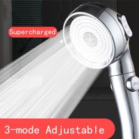 High Pressure Bathroom Shower Head Water Saving 3 modes Adjustable Pressurized Showerhead Massage Water Shower Accessories Showerheads