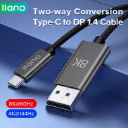 Llano Cáp 1.8M 8K Type-C Sang DP 1.4 Cáp Chuyển Đổi Hai Chiều Cáp Chuyển