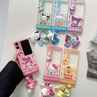 【สายคล้องโทรศัพท์】 Sanrio Hello Kitty สายคล้องคอของฉันทำนองเพลงพร้อมจี้เคสโทรศัพท์น่ารักสีชมพูสำหรับออปโป้ไฟนด์ N2ฝาครอบกันกระแทกแบบฝาพับ