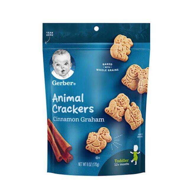 Gerbers Animal Crackers Cinnamon Graham 12+month Lazada PH