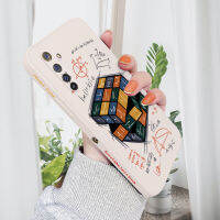 เคสเคสโทรศัพท์ Realme 6 Pro สำหรับการ์ตูนเด็กหญิงเด็กชายรูบิคของเหลวขอบด้านข้างฝาหลังป้องกันกล้อง