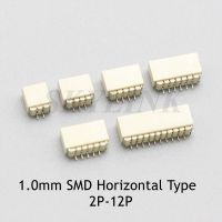 【CW】 10PCS JST 1.0mm SMD Horizontal Type Socket 2P 4P 5P 6P 7P 8P 9P 10P 11P 12P Side Entry Wire-to-Board Receptacle