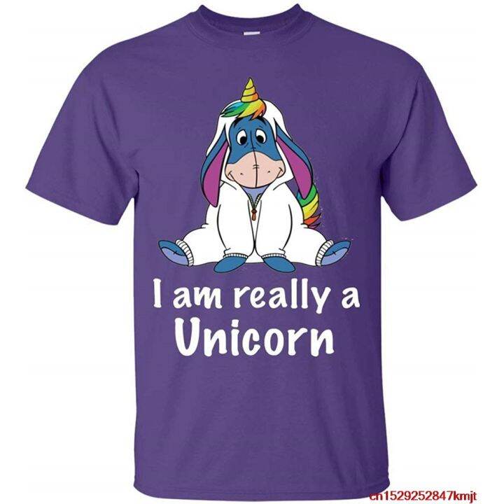 mens-eeyore-i-am-really-a-unicorn-tfghfg-t-shirt-fashion-men-cotton-short-sleeve-t-shirt-purple